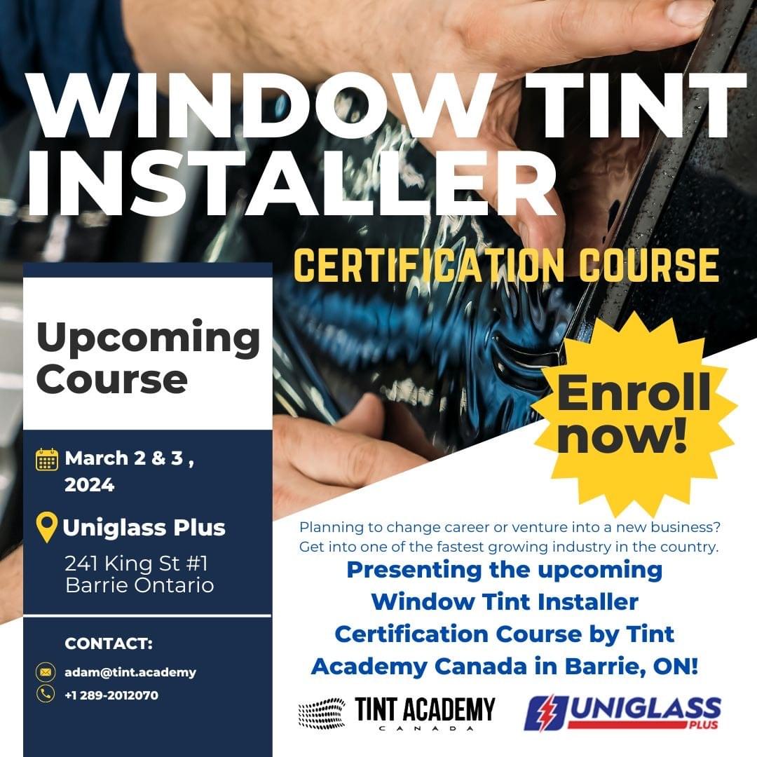 become certified in barrie ontario with tint academy 